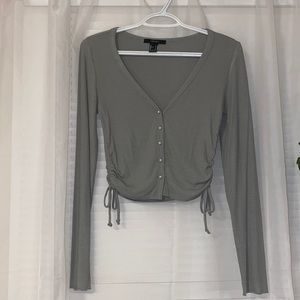 Sage Green Forever 21 long sleeve with pearl buttons. Size Small.